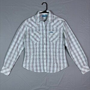 Cowgirl Hardware Women’s Striped Pearl Snap Shirt Western Rodeo
